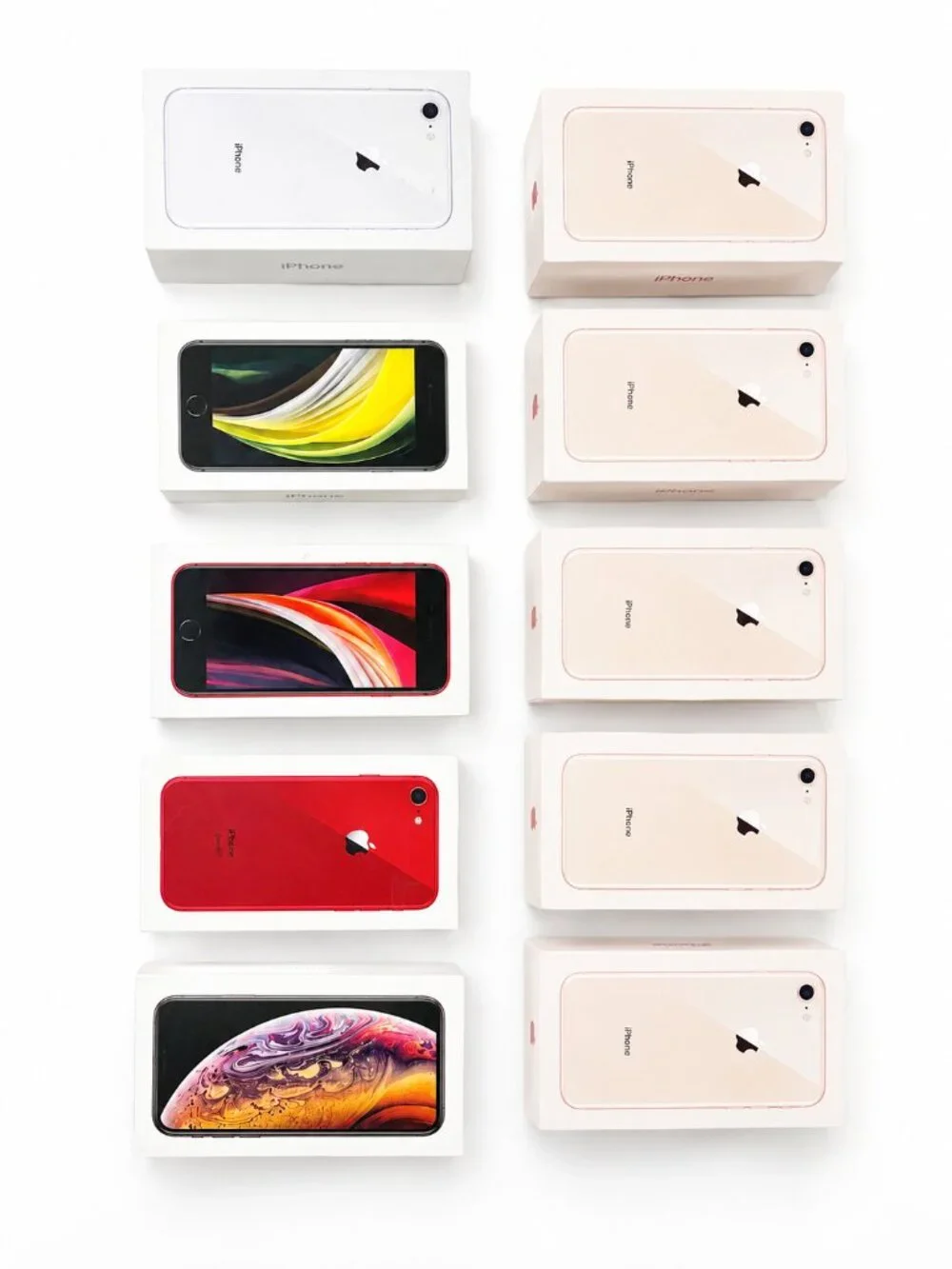 Lot # 3 of 10 Apple iPhone Retail Boxes – iPhone 8, XS & SE Models